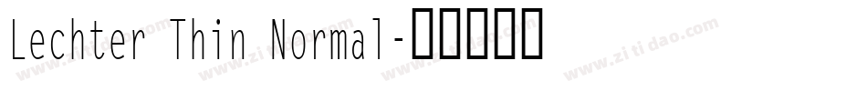 Lechter Thin Normal字体转换
